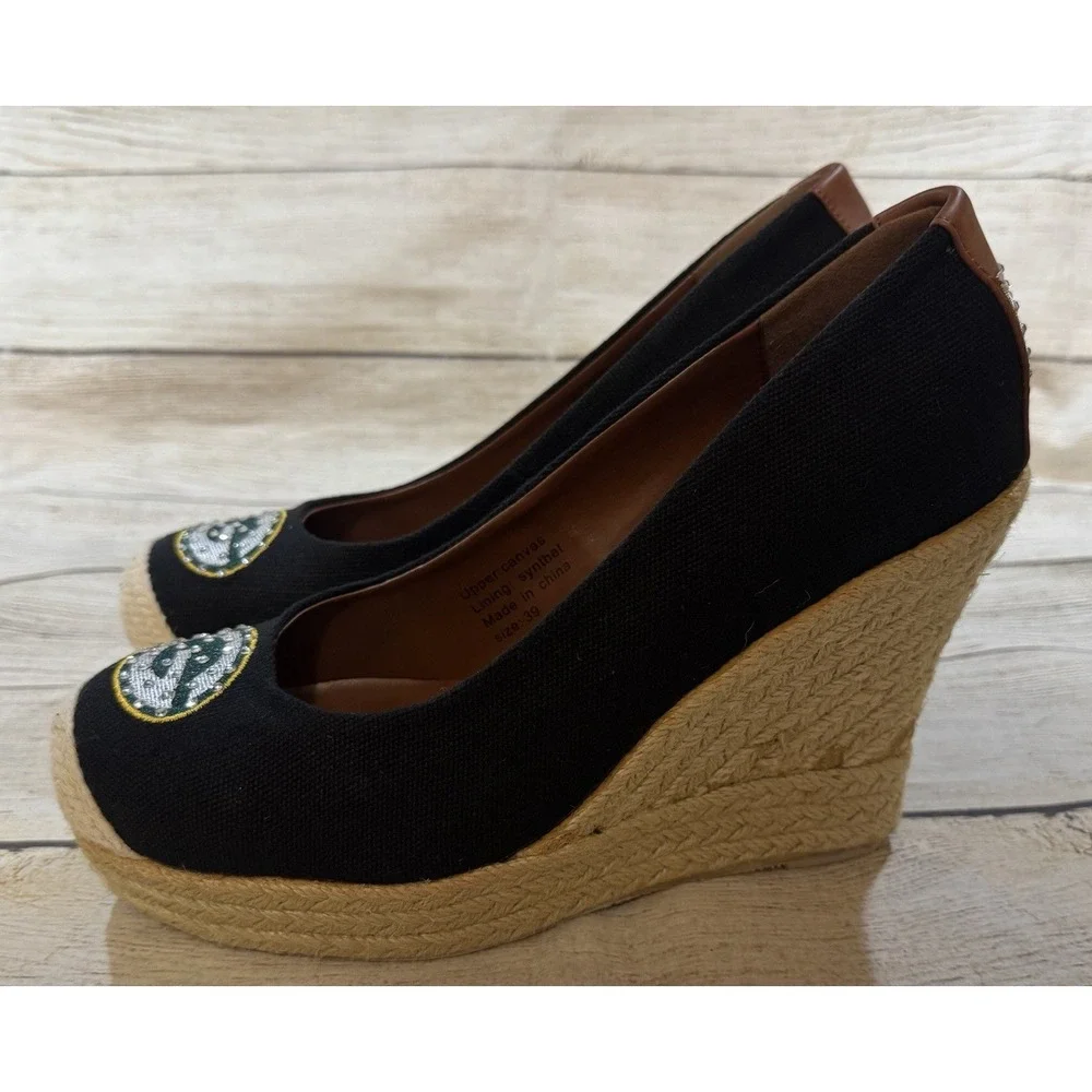 NEW Official NFL Groupie Sandal Green Bay Packers #F20127 Wedge Heels Shoes Sz 9